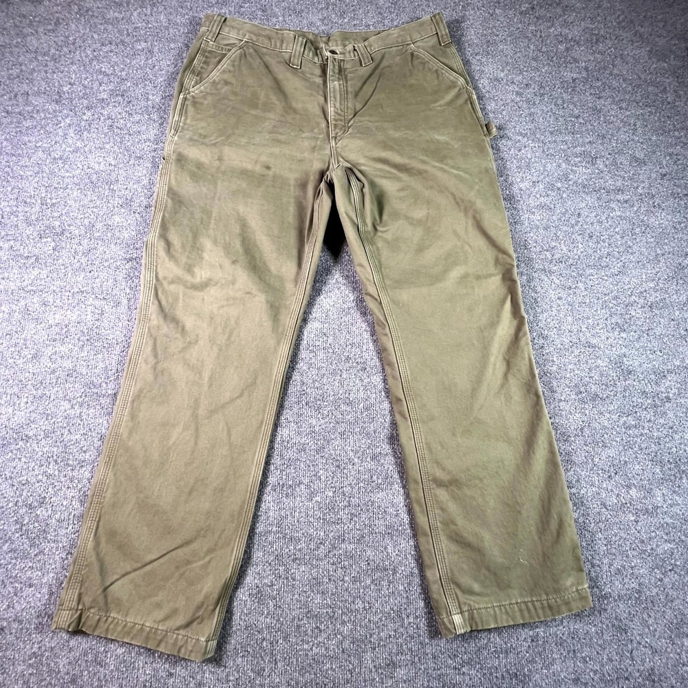 Carhartt Carpenter Pants Men 40x32 Tan Relaxed Fit Utility Straight Leg Workwear